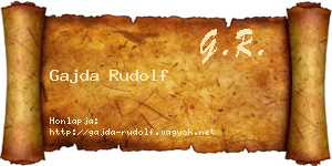 Gajda Rudolf névjegykártya